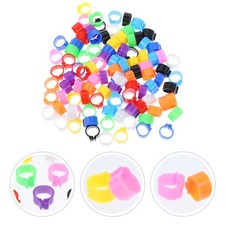 100PCS Bird Leg Bands Mixed Color Pigeon Foot Rings for Identification Use