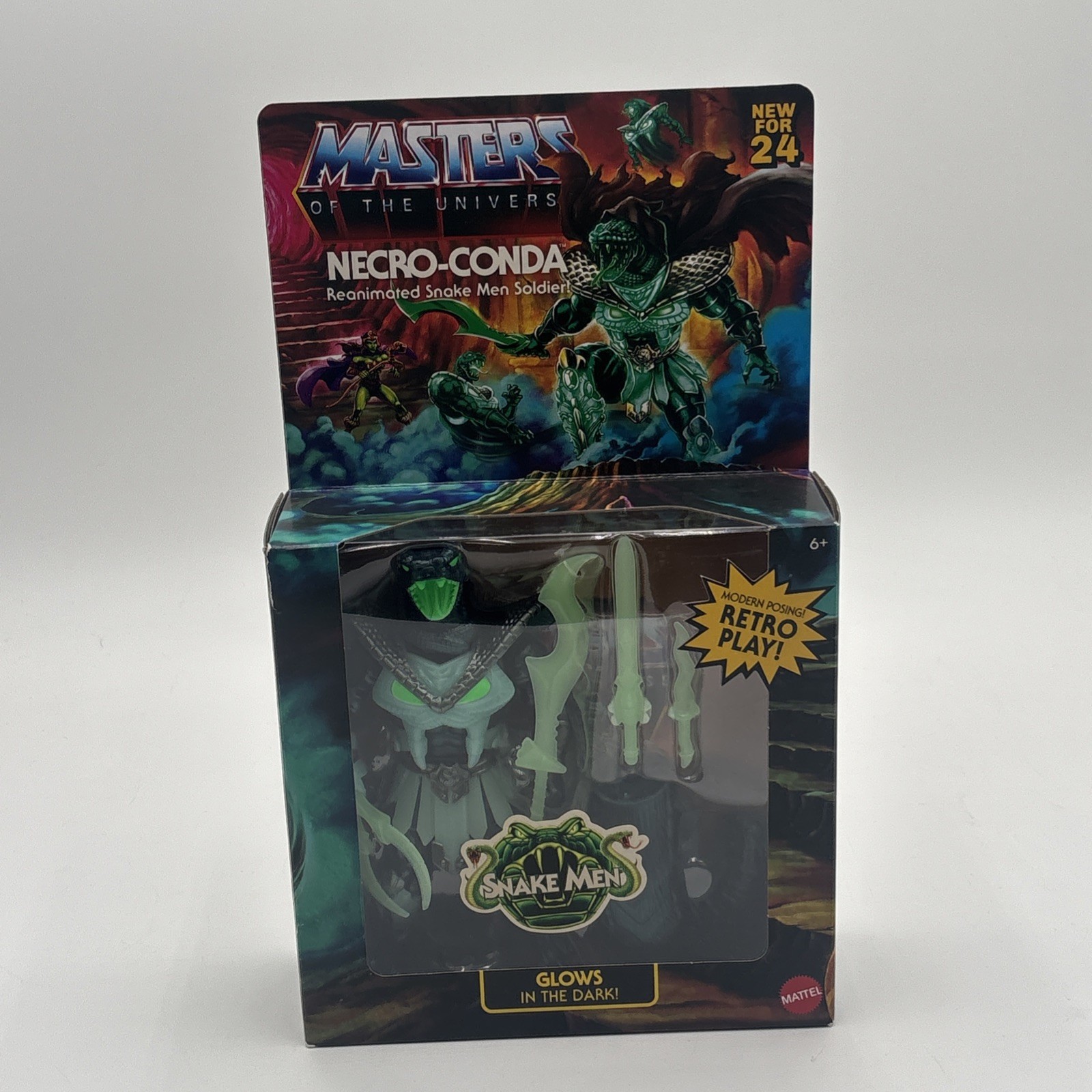 Masters of The Universe Motu Origins Necro-Conda Deluxe Snake Men Soldier Glows