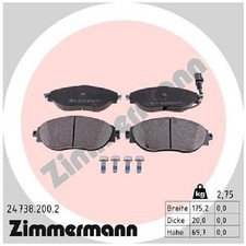 Satz Bremsbeläge 24195282 Bremsklötze vorne für Seat Tarraco KN2