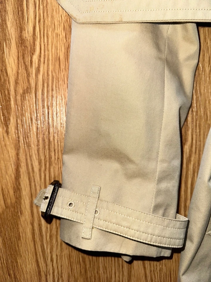 Gabardina de longitud media G2U para hombre Burberry Kensington beige tostado miel US42 EU52 Foto 3 de 4