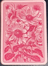 1 SWAP PLAYING CARDS Old English Wide Flowers Leaves