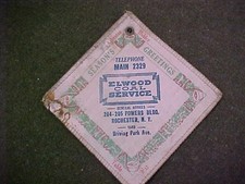 ANTIGUA ALFOMBRA DE MESA DE NAVIDAD ASBESTO ELWOOD CARBÓN SERVICIO ROCHESTER NUEVA YORK ADVE