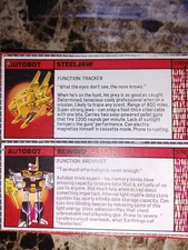 Tech Spec Autobot STEEL JAW+ TRACKER CASSETTE TRANSFORMER 1986 G1 shipping free