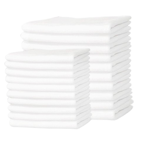 New White Knit T-Shirt Exact Cut Rags 20x20 inch - 10 Packs of 45 Pieces Case - Picture 7 of 7