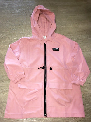 girls DUSTY ROSE PINK NEW SPRING JACKET size 5 year zipper front hood