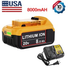 20Volt Max XR 8.0AH Lithium Ion Battery DCB180 DCB205 Suitable for DeWalt 20V /