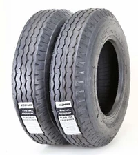 Set of 2 New Zeemax Heavy Duty Highway Trailer Tires 8-14.5 14PR LR G