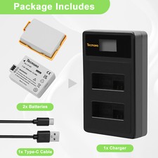 2x LP-E5 Battery For Canon EOS 450D 500D 1000D Rebel Xsi T1i X3 X2 +Dual Charger