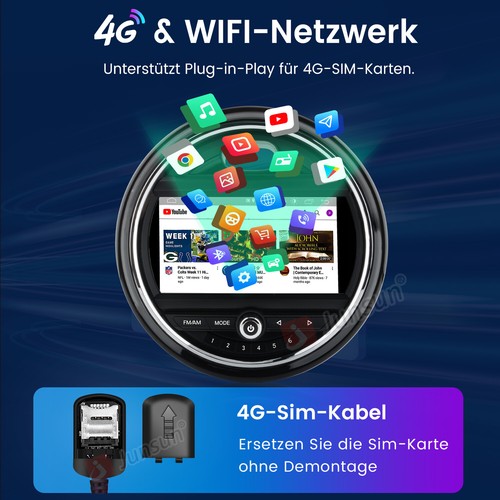 64GB Für BMW MINI Cooper F55 F56 F57 NBT 14-18 Carplay Autoradio Anroid GPS NAVI - Bild 8 von 14
