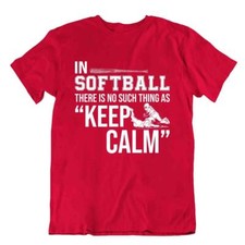 Softball Sport TShirt Tee Shirt Gift Cool Present Cute Funny Play Joke Keep Calm