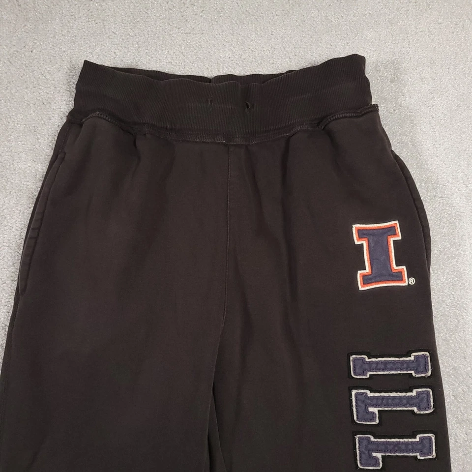 Colosseum Sweatpants Adult Small Illinois Fighting Illini Gray Pockets Logo - Image 3 of 4