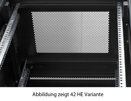 18 HE 19" Serverschrank mit Gitternetz-Türen (BxTxH) 600x600x1000mm - Bild 5 von 6