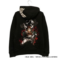 ATTACK ON TITAN Hoodie Cotton Pullover embroidered Eren Yeager Japanese Size 2XL