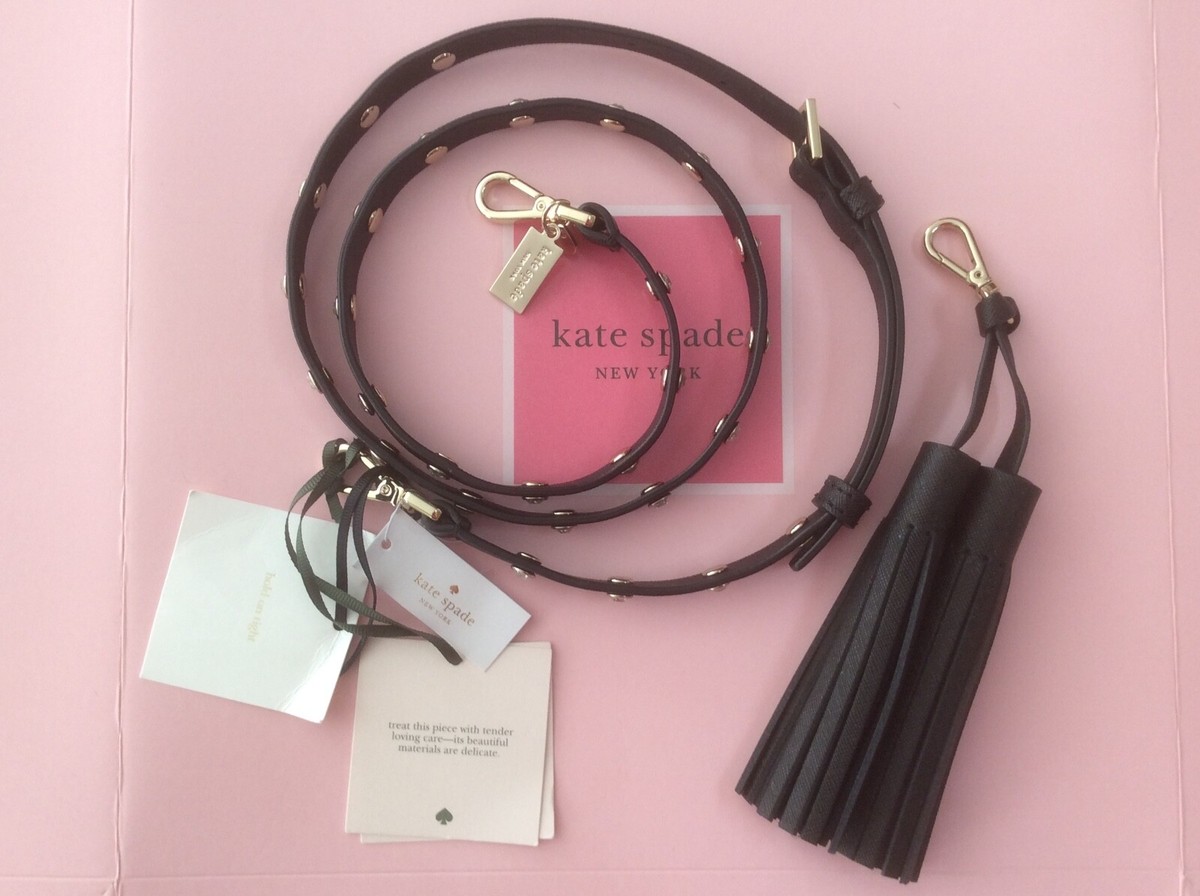 NWT Kate Spade Make it Mine, Black Crystal Overlay Leather Bag  