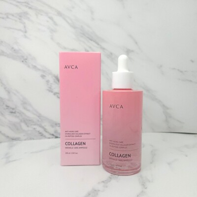 AVCA Wrinkle Care Collagen Ampoule 100ml Anti-Wrinkle Radiance K-Beauty