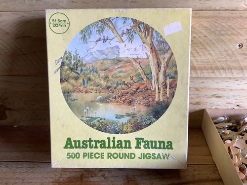 AUSTRALIAN FAUNA JIGSAW - VINTAGE ROUND CIRCULAR JIGSAW - Picture 2 of 7