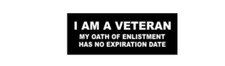 4" us military flag i am a veteran my oath bumper sticker decal usa made