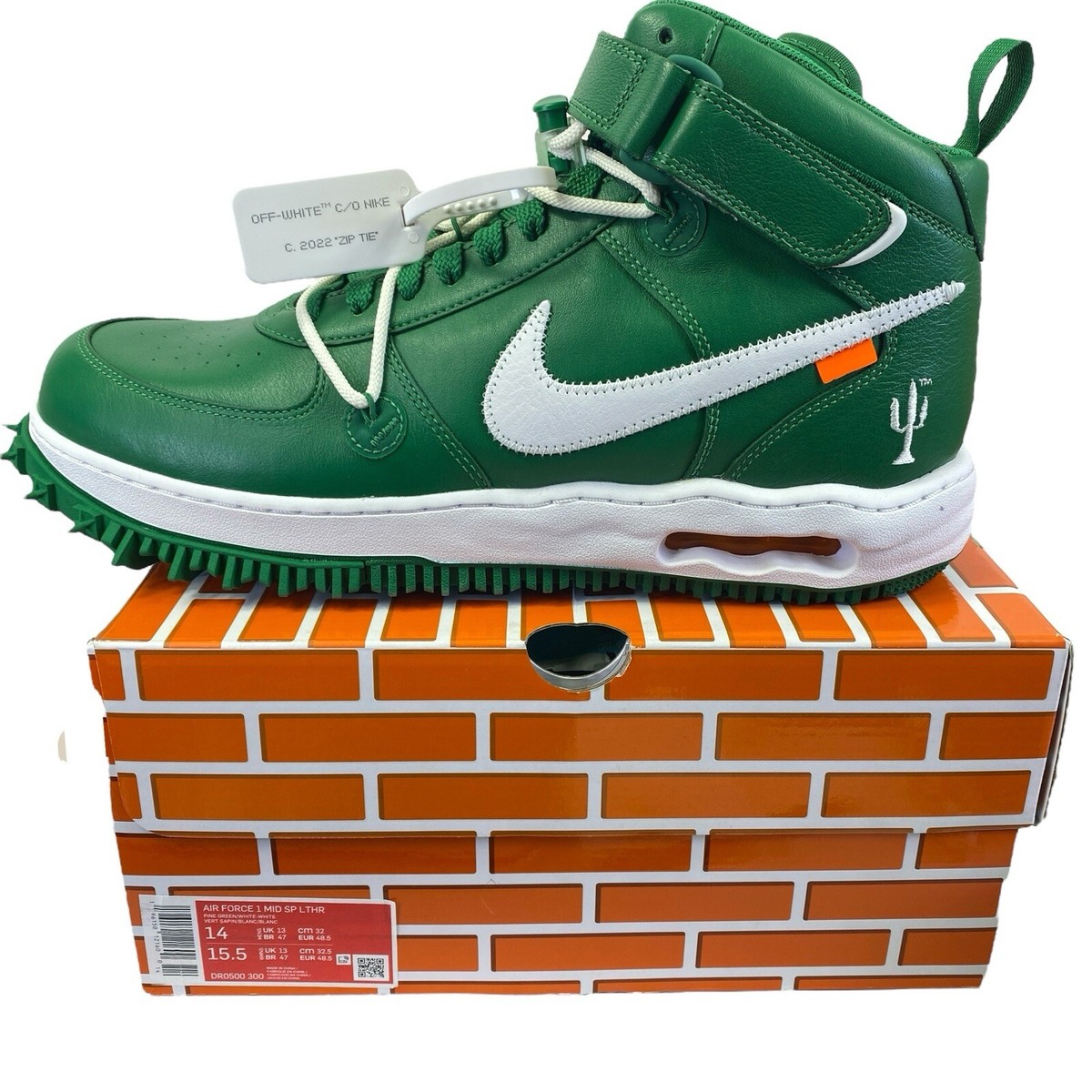 Nike Air Force Mid SP Off White Pine Green/White DR0500-300