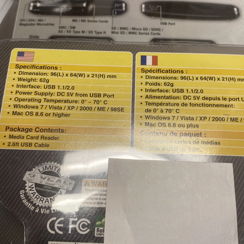 ULTRA ALL IN ONE CARD READER/writer Usb 2.0 New With Cord - Image 4 of 4