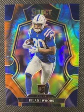 2022 Panini Select Jelani Woods Tie Dye Rookie Prizm /25 #143 Indianapolis Colts