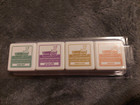 4 Lawn Fawn Secret Garden Mini Dye Ink Pads: Sage, grape, pizza crust, apricot — photo 1