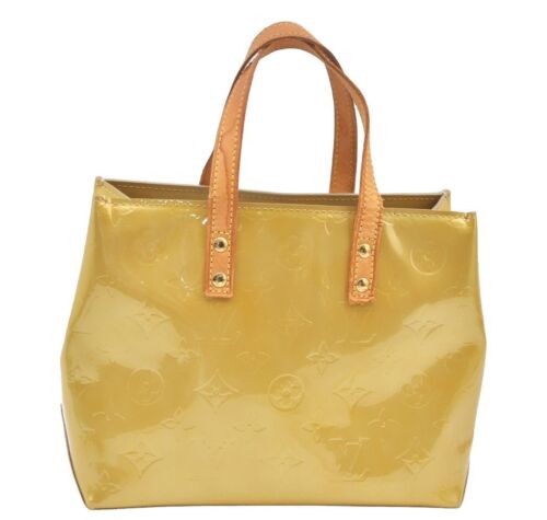 Authentic Louis Vuitton Vernis Reade PM Hand Bag Yellow M91334 LV K8486 - Photo 1/24