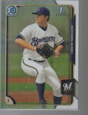 NATHAN KIRBY 2015 BOWMAN CHROME DRAFT REFRACTOR CARD #145