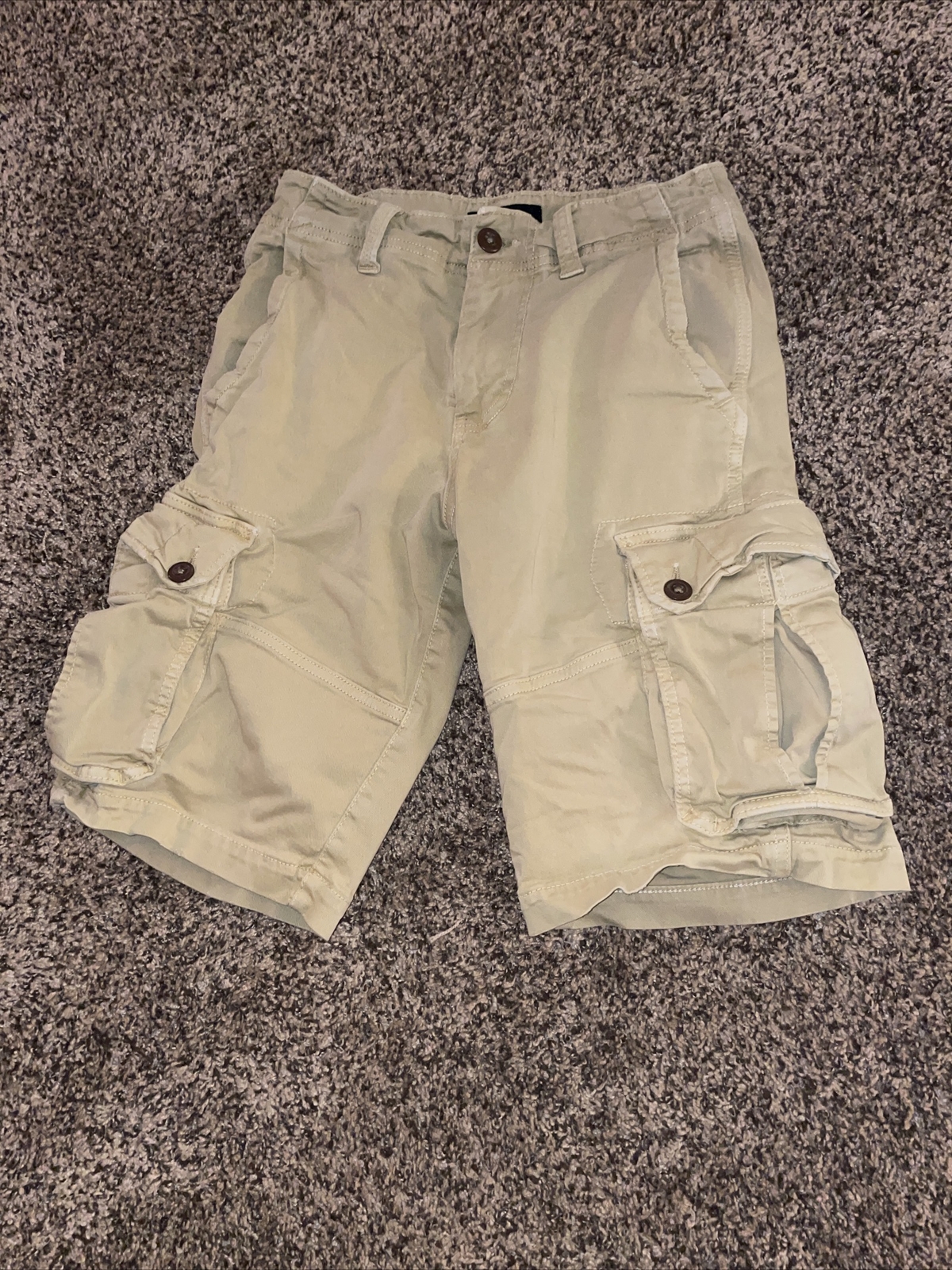 Men's American Eagle Long Board Cargo Khaki Shorts 28… Gem