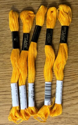 2314 Lot of 5 Skeins J.P. Coats & Clark Embroidery Thread Fast Color Orange