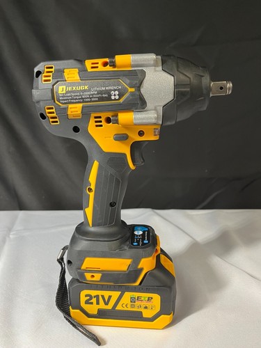 Jexugk Yellow Black 21 Volts Lithium Ion 33000RPM Cordless Impact Wrench - Imagen 2 de 12