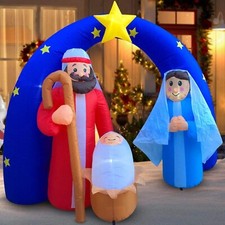 Outdoor Christmas Decorations Inflatable Nativity Star of Bethlehem, 5.7x7x3 ft