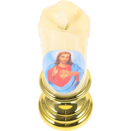 Jesus Led Light Candles with Maria Religious Catholic Electronic eBay