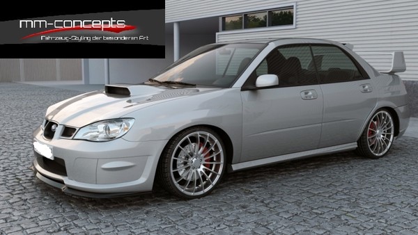 CUP Spoilerlippe Schwarz FüR Subaru Impreza WRX STI Hawkeye Frontspoiler Lippe-image