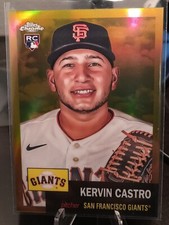 Kervin Castro 2022 Topps Chrome Platinum Rookie RC No. 477 Gold /50
