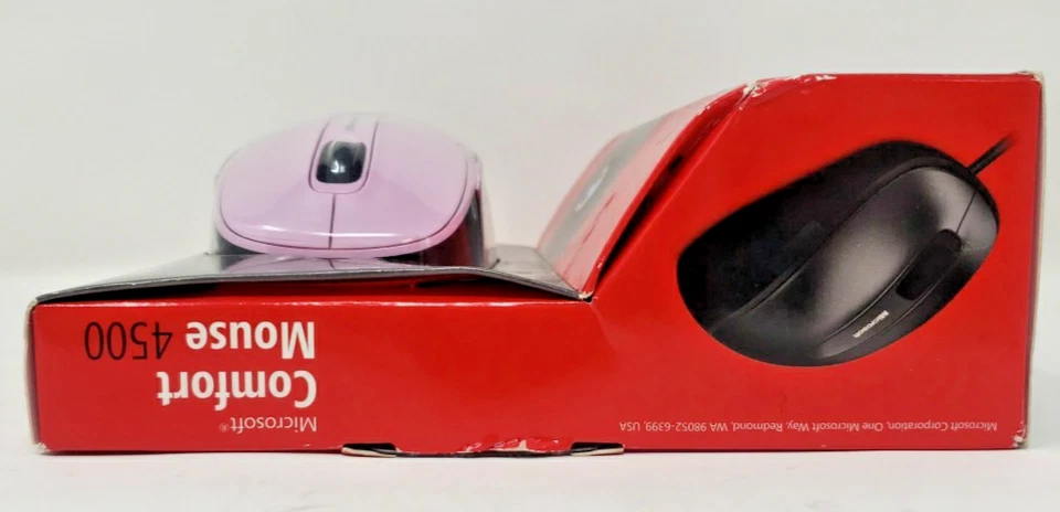 Microsoft Comfort Mouse Pink 4500 PC Mac USB 4FD-00016 Tilt Wheel 1422 - Image 4 of 4