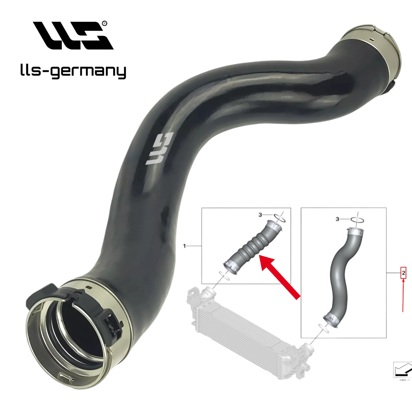 Turbo Hose Charge Air Hose For BMW 5 Series G30 G31 518D 520D 525D 11618580081