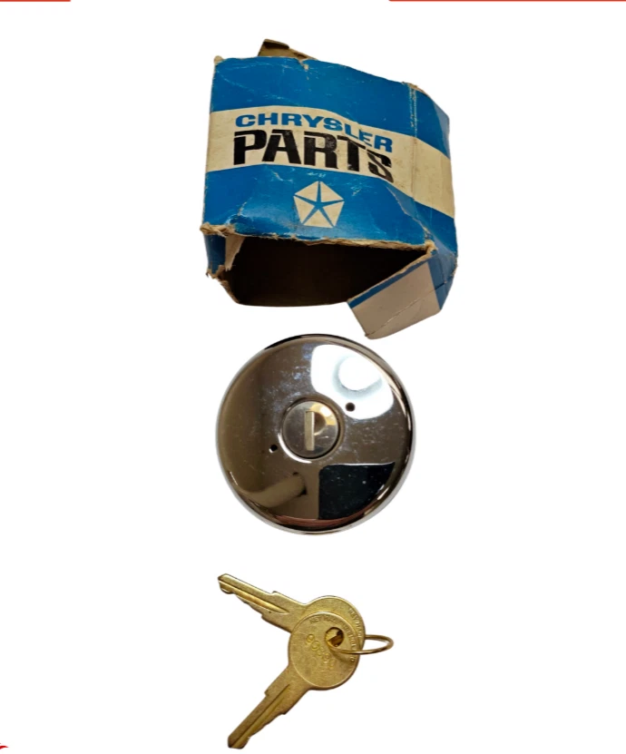 Dodge Chrysler 300 Newport 1964-1969 accesorio bloqueo tapa de gasolina 2409393 nuevo en stock Foto 2 de 4
