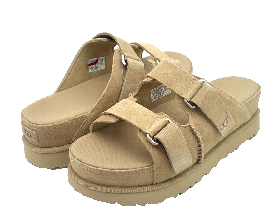 UGG GOLDENS HI SLIDE SANDALO DONNA SABBIA US 7 UK 5 EU 38 JP 24