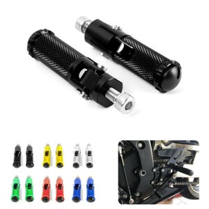 Pedane Poggiapiedi Per Moto - 2 Pezzi In Alluminio Pieghevoli 90° Per Supporto Comodo E Sicuro - Foto 2