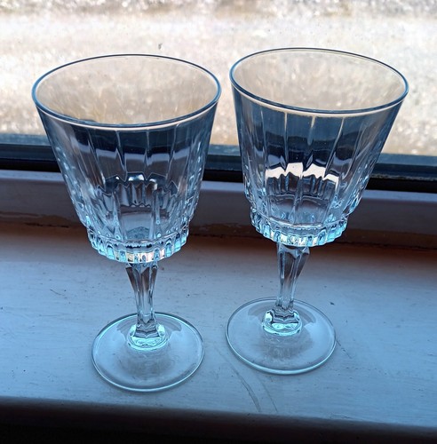 VINTAGE 70s 80s LUMINARC FRANCE ' LANCER ' PATTERN GLASSES X 9 - Picture 4 of 7