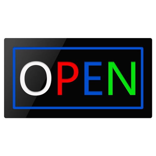 Letrero abierto LED de neón tienda luz placa de visualización eléctrica tienda de negocios ventana de hotel - Imagen 4 de 25