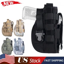 Tactical Molle Right Hand Pistol Holster Fits Gun with Laser or Light Attachment
