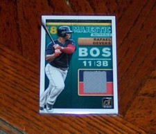 Rafael Devers 2019 DONRUSS BASEBALL MAJESTIC MATERIALS JERSEY RELIC CARD
