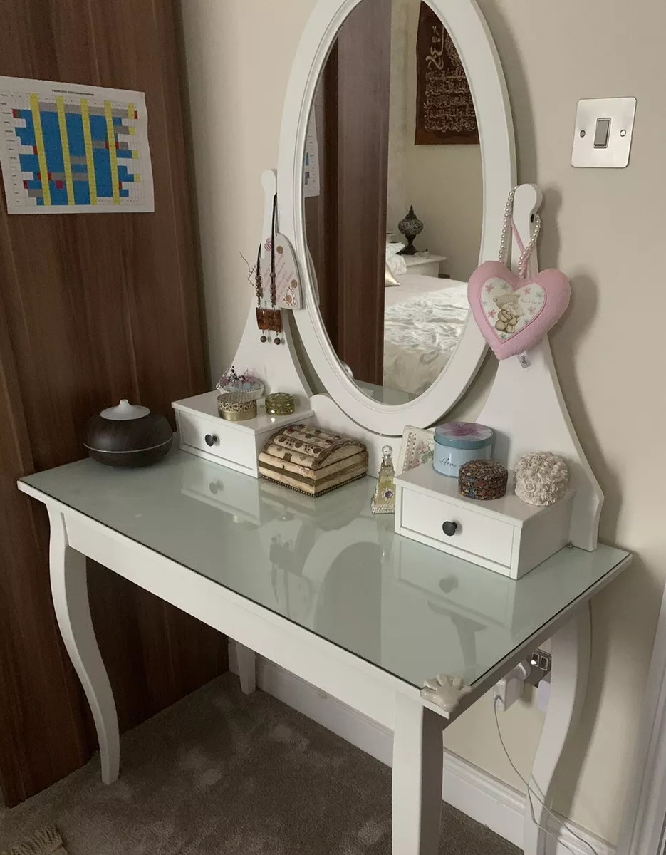 Ikea vanity sale table with mirror
