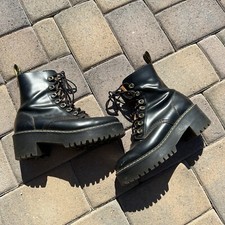 Dr. Martens Leona Vintage Smooth Leather Heel...