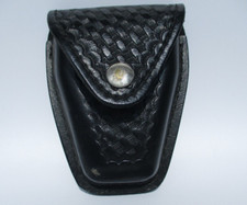 Safariland Leather Black Snap Handcuff Carrier Holster