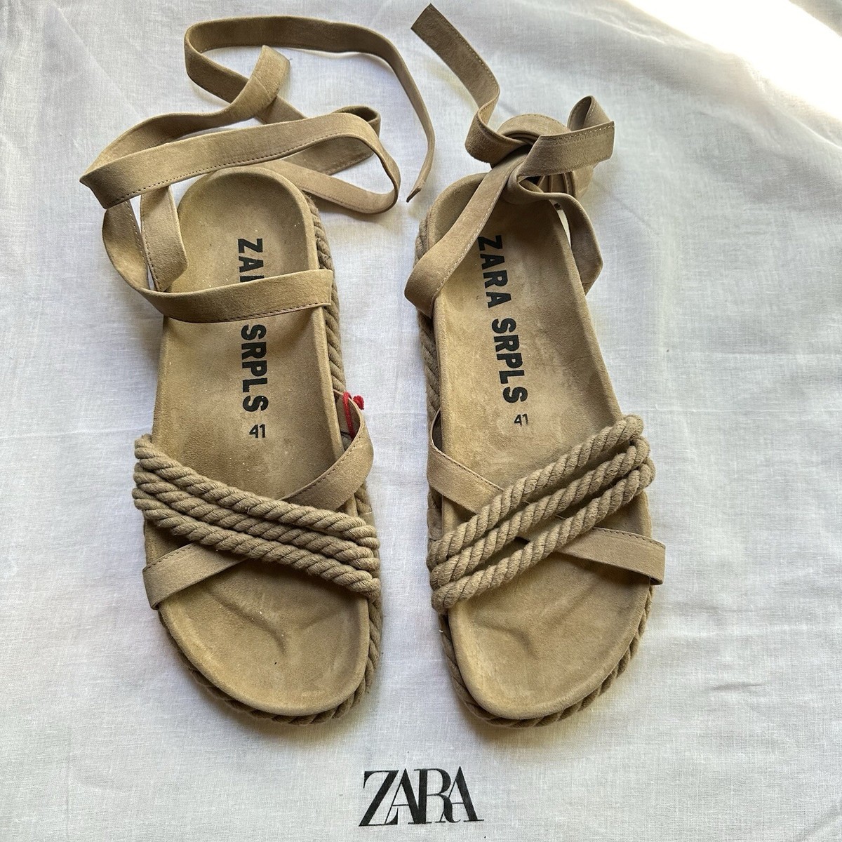 【ZARA】ロープデザインサンダル 2750/520/102 ROPE SANDALS - Beige | ZARA Spain