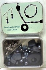 Create Your own Exquisite Gems Kit Bracelet Necklace Earrings FW-Pearls Onyx NOS