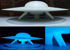 C-57D UFO/ Space Flying Saucer Forbidden Planet Glow in the Dark Blue