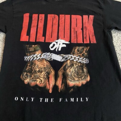 Lil Durk Only The Family rap tour short sleeve black color shirt KV33700